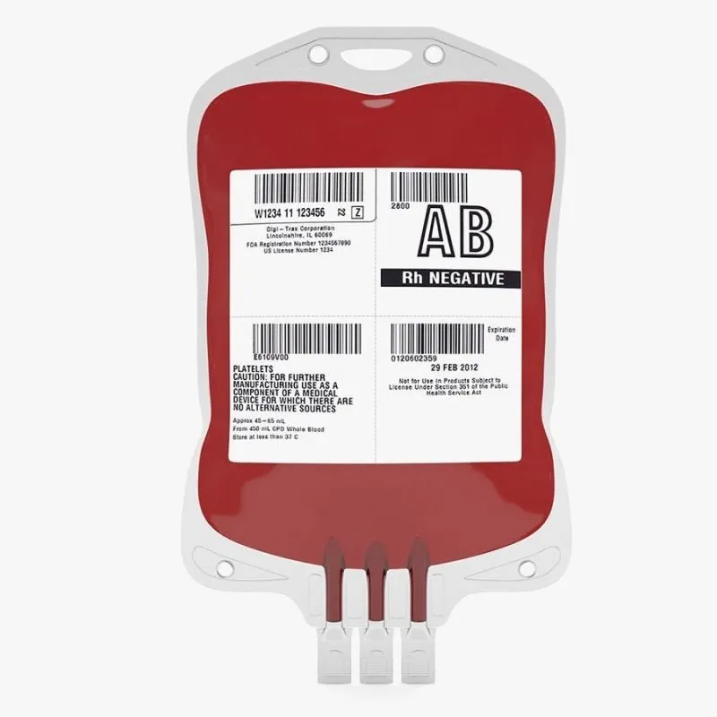 Blood bag label